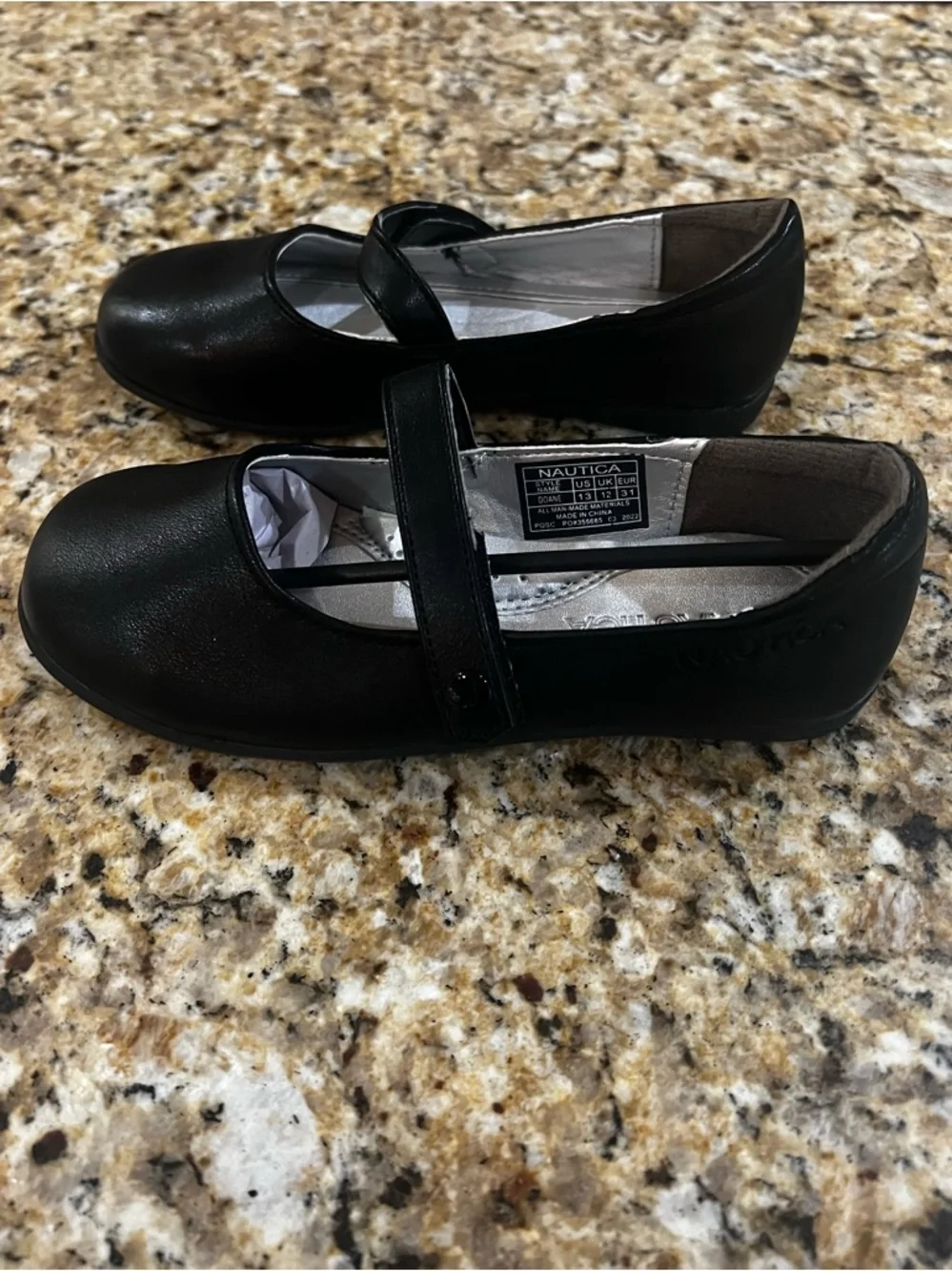 New - Nautica Girls Black Mary Jane Dress Shoes